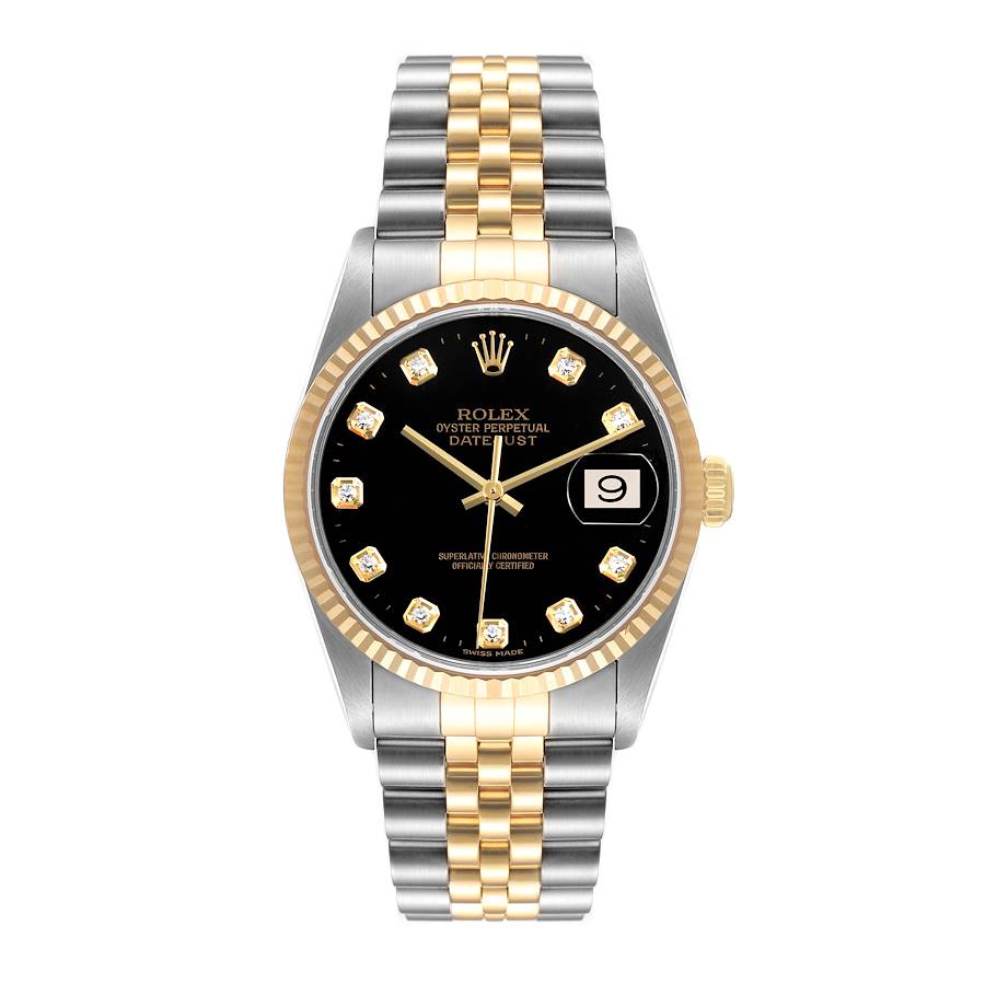 Rolex 16233 black diamond on sale dial