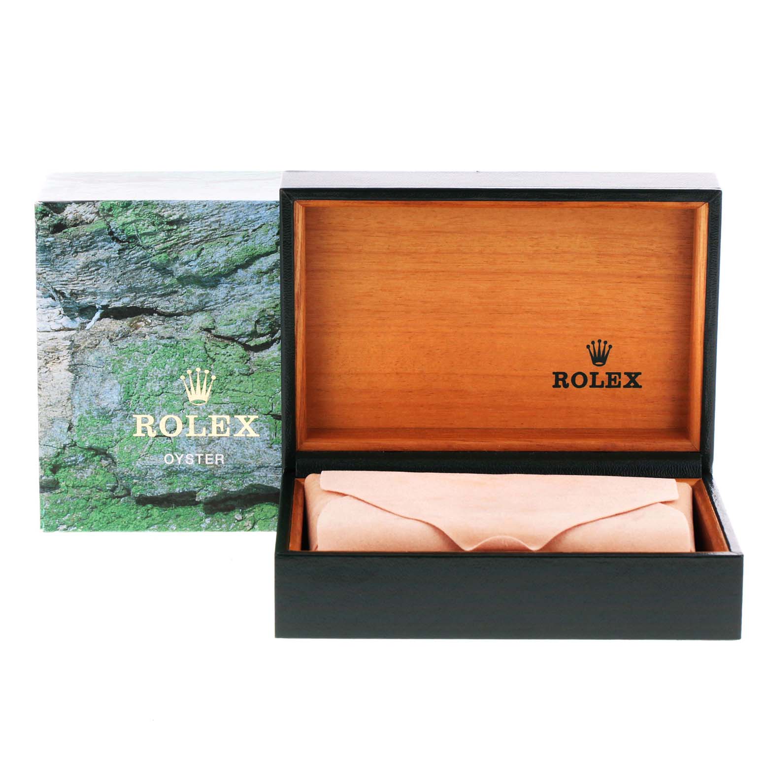 The image shows the box and protective pouch for a Rolex Yacht-Master 169623 Women's Steel and Gold (two tone) White Dial 169623 Women's Steel and Gold (two tone) White Dial, with the watch box open and the outer protective box visible.