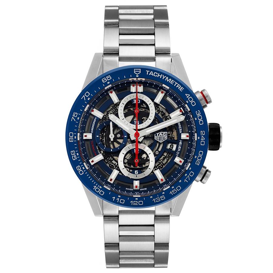 NOT FOR SALE Tag Heuer Carrera Blue Skeleton Dial Chronograph Mens Watch CAR201T Box Card PARTIAL PAYMENT SwissWatchExpo