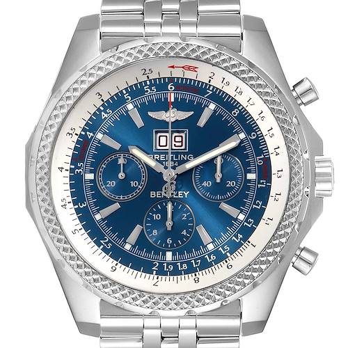 Photo of Breitling Bentley Motors Blue Dial Chronograph Steel Mens Watch A44362