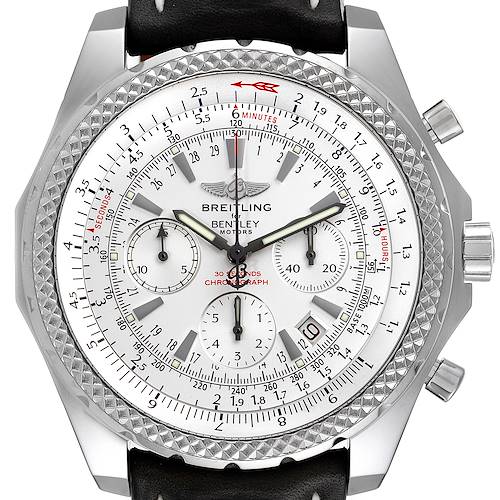 Photo of Breitling Bentley Motors Silver Dial Steel Chronograph Watch A25362 Box Papers