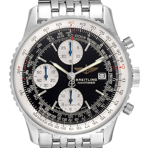 Photo of Breitling Navitimer II Black Dial Chronograph Steel Mens Watch A13322