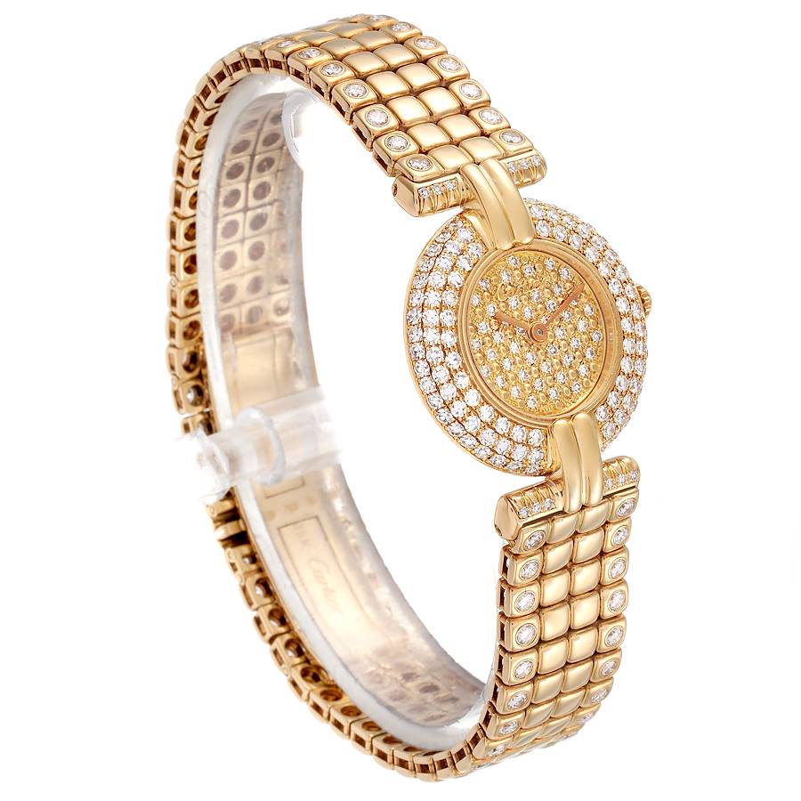 Cartier Colisee Yellow Gold Diamond Limited Edition Ladies Watch ...
