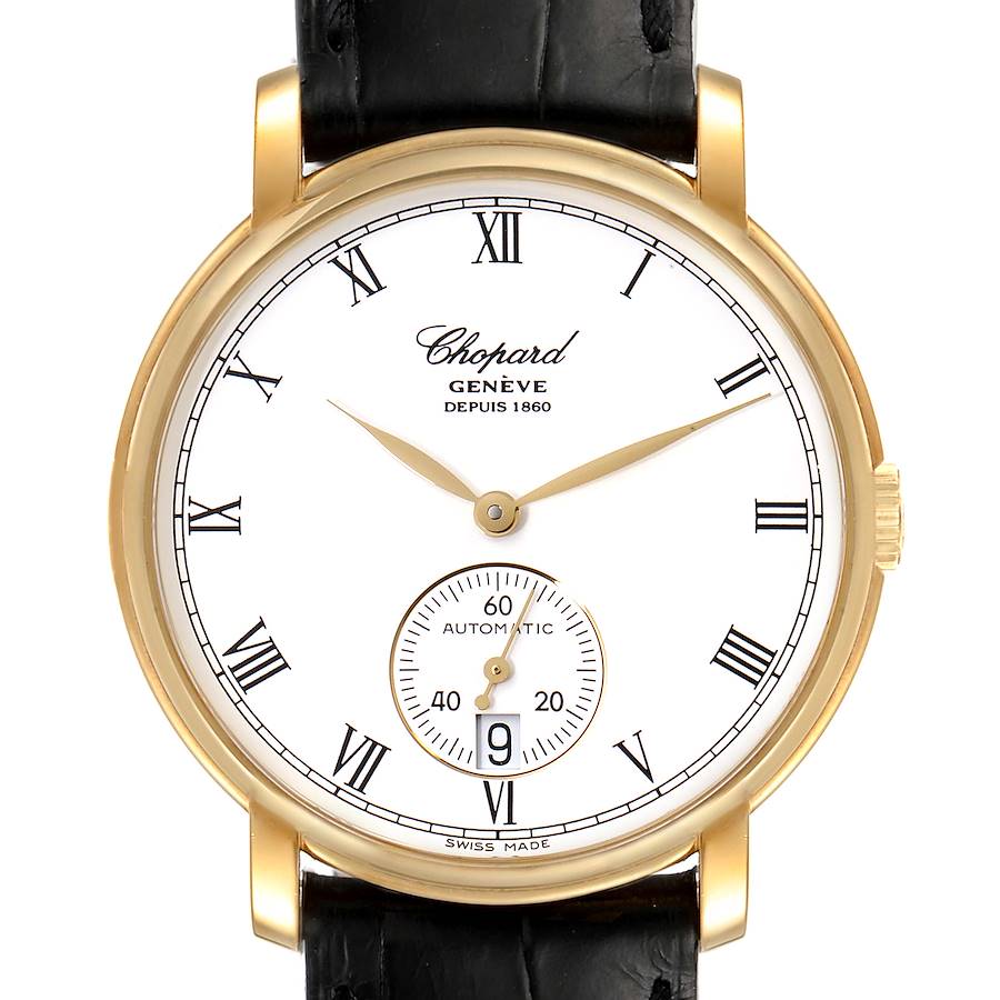 Chopard Classique Yellow Gold White Dial Mens Watch 1223 Box Papers SwissWatchExpo