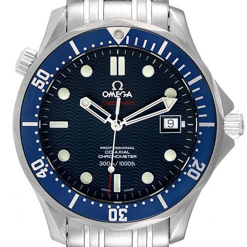 Photo of Omega Seamaster Bond 300M Co-Axial 41mm Blue Dial Watch 2220.80.00 Box Card