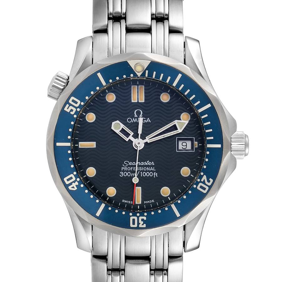 Omega Seamaster Bond 36 Midsize Blue Dial Steel Mens Watch 2561.80.00 SwissWatchExpo