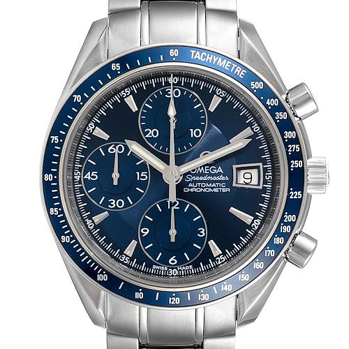 Photo of Omega Speedmaster Date Blue Dial Chronograph Mens Watch 3212.80.00