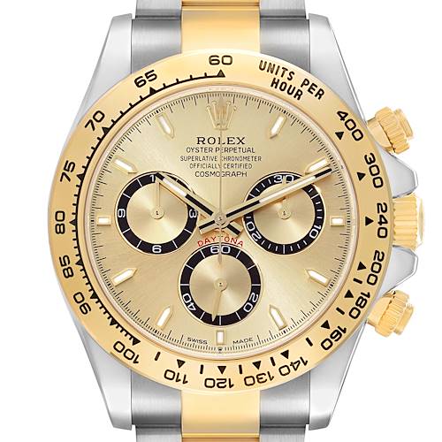Photo of Rolex Daytona Steel Yellow Gold Champagne Dial Mens Watch 126503 Box Card