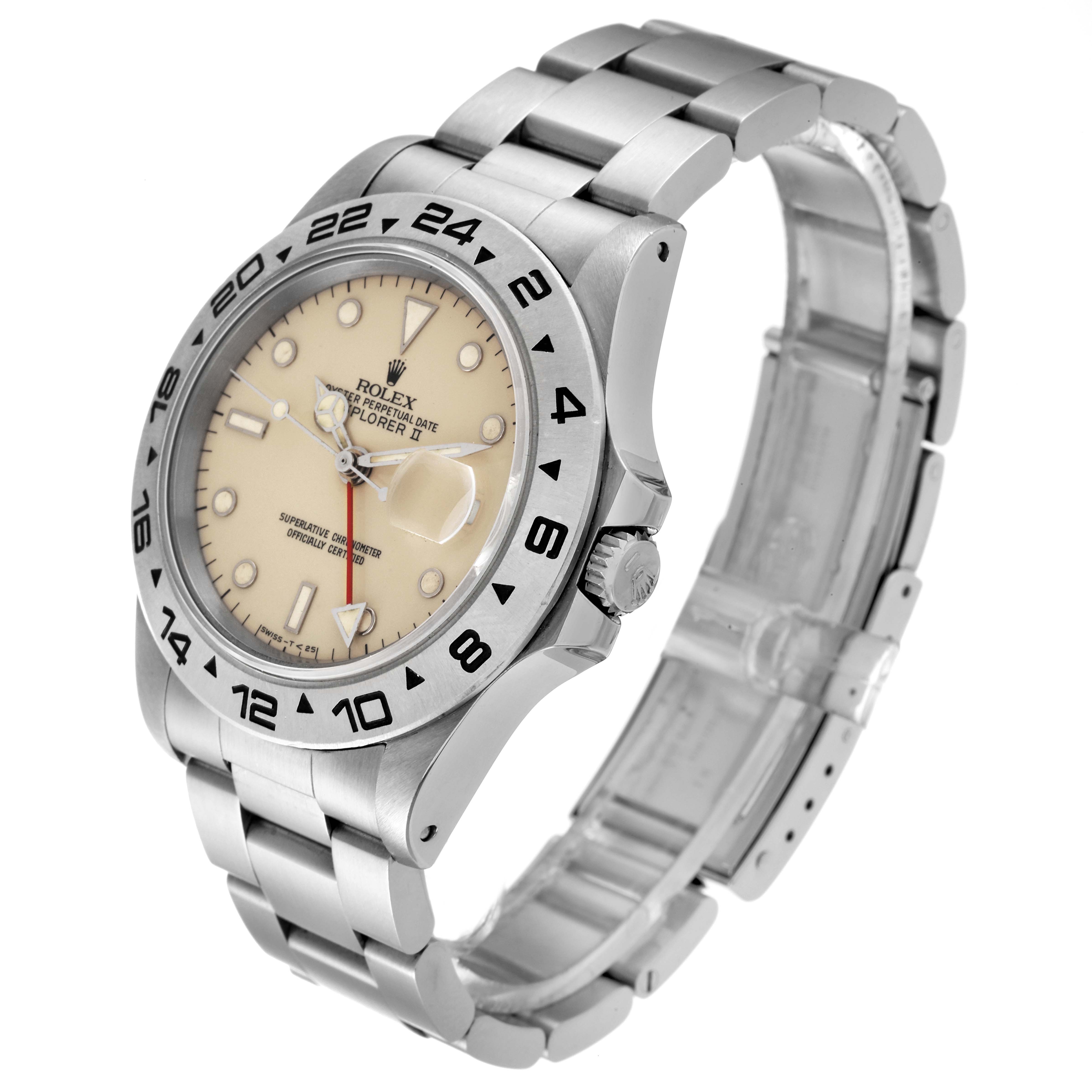 The Vintage Collection Rolex watch is shown at a three-quarter angle with a focus on the face, bezel, crown, and bracelet.