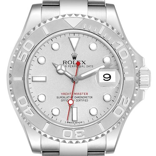 Photo of Rolex Yachtmaster Platinum Dial Steel Mens Watch 116622