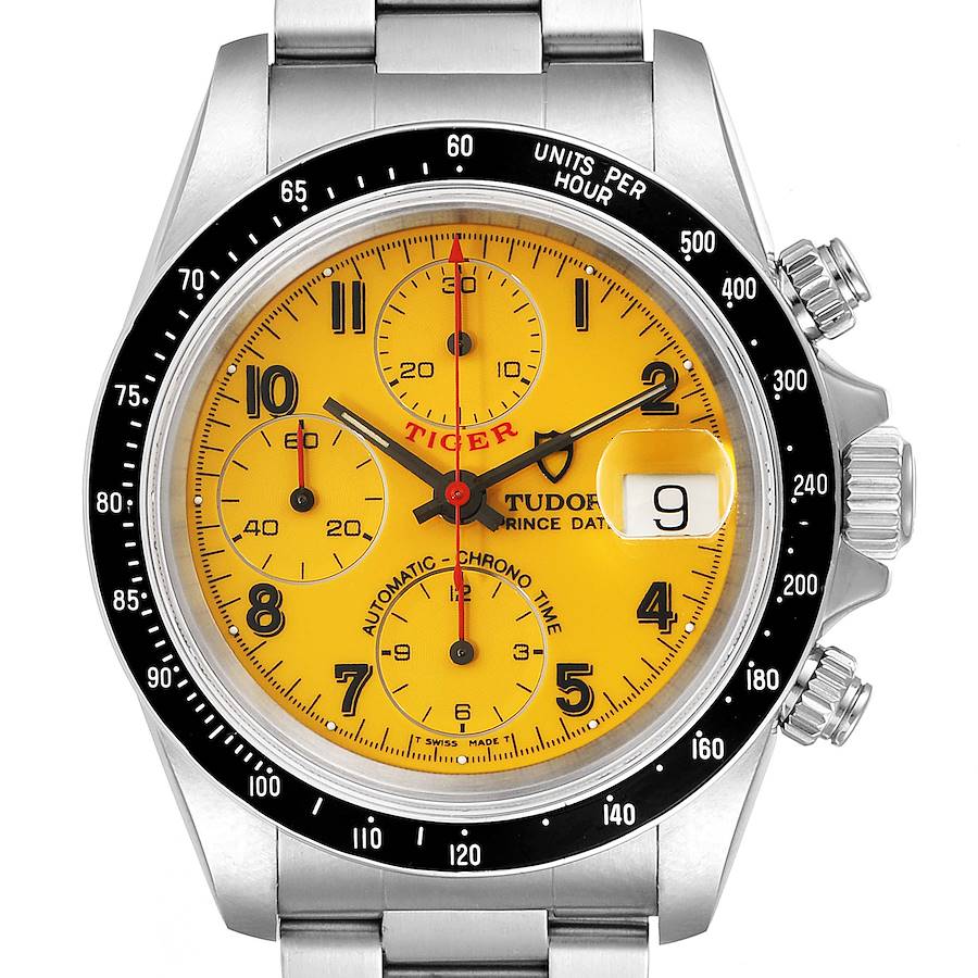Tudor Tiger Prince Chronograph Yellow Dial Mens Watch 79260 SwissWatchExpo