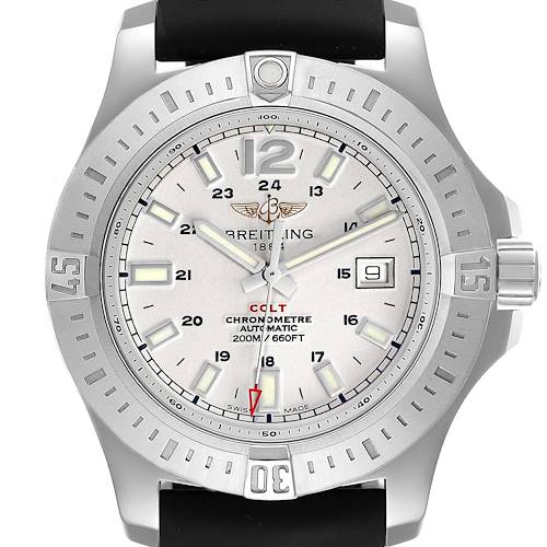 Photo of Breitling Colt White Dial Automatic Steel Mens Watch A17388 Box Card