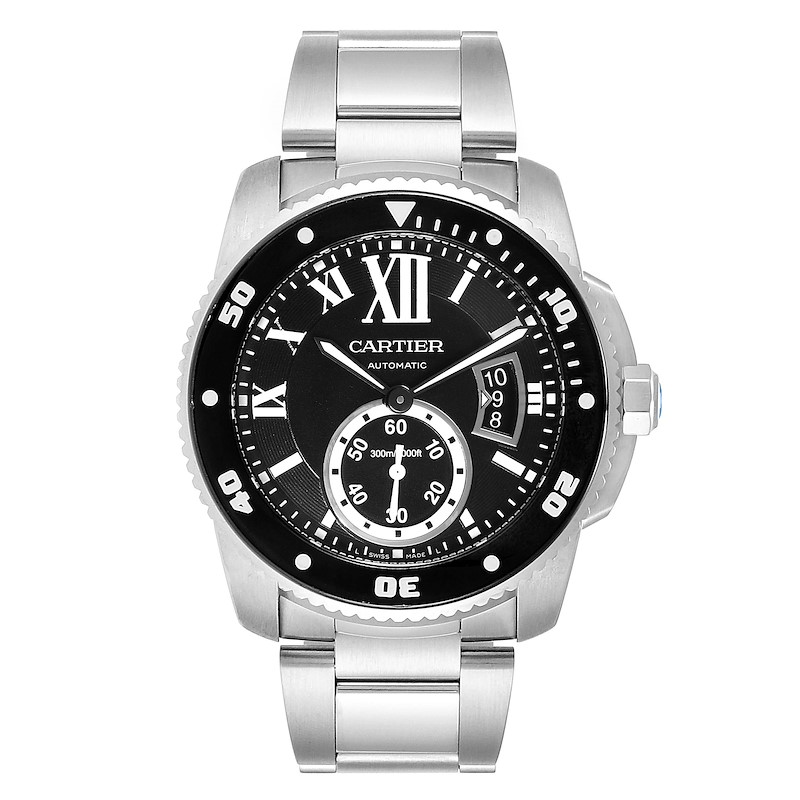 Cartier Calibre W7100007 Brown Dial Mens Watch Box Papers