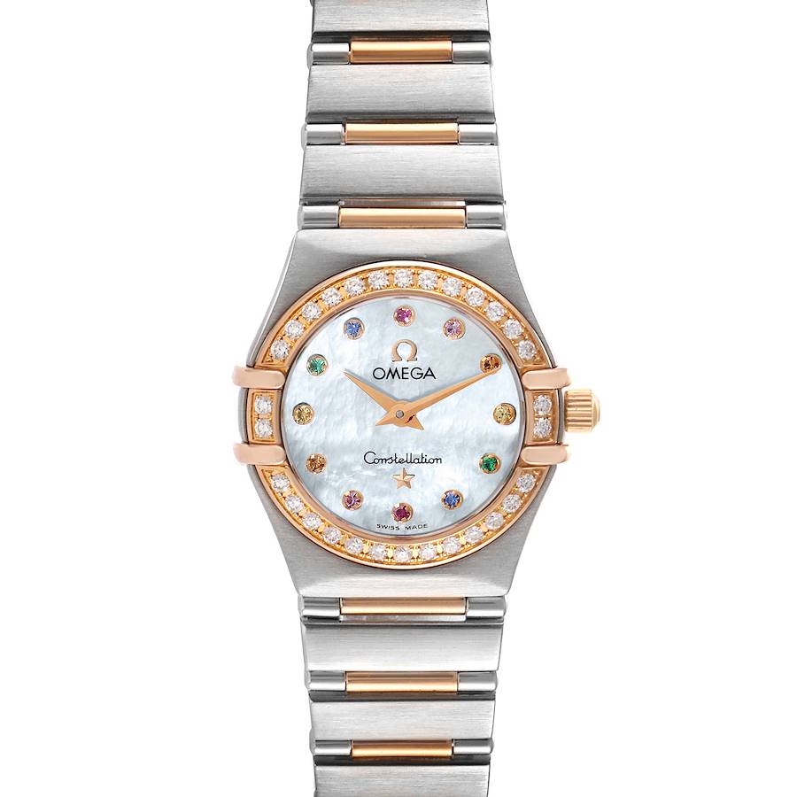 Omega Constellation Iris Steel Rose Gold Mother of Pearl Ladies Watch 1360.79.00 SwissWatchExpo