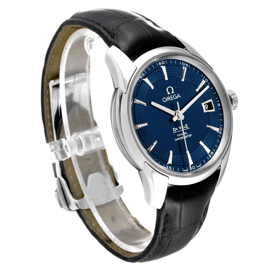 Omega DeVille Hour Vision Blue Dial Steel Mens Watch 431.33.41.21