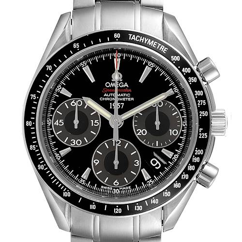 Photo of Omega Speedmaster Day Date Black Dial Steel Mens Watch 323.30.40.40.01.001