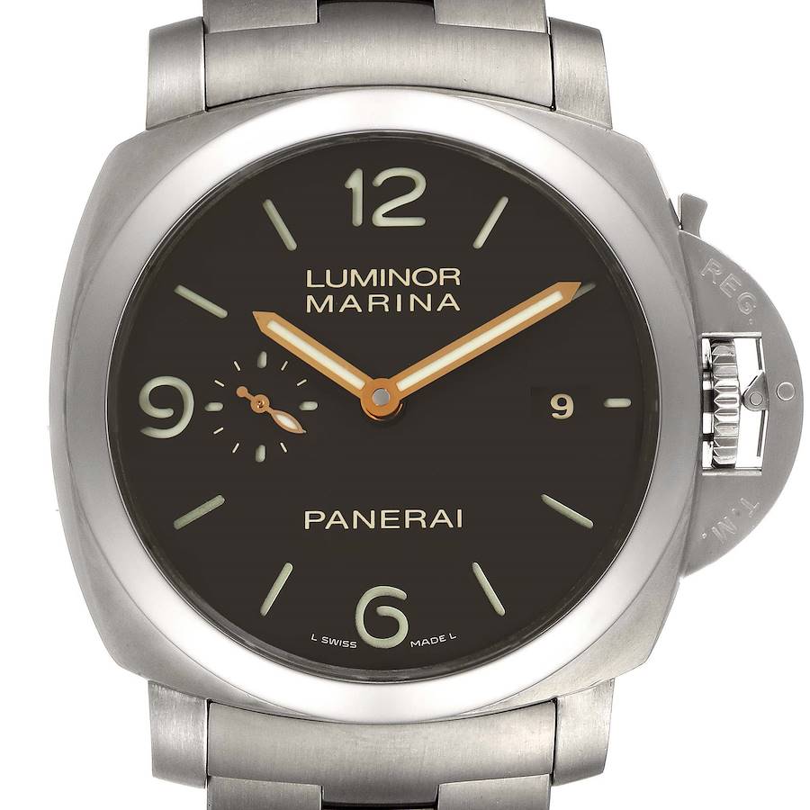 Panerai Luminor Marina 1950 3 Days Titanium 44mm Watch PAM00352 Box Papers SwissWatchExpo