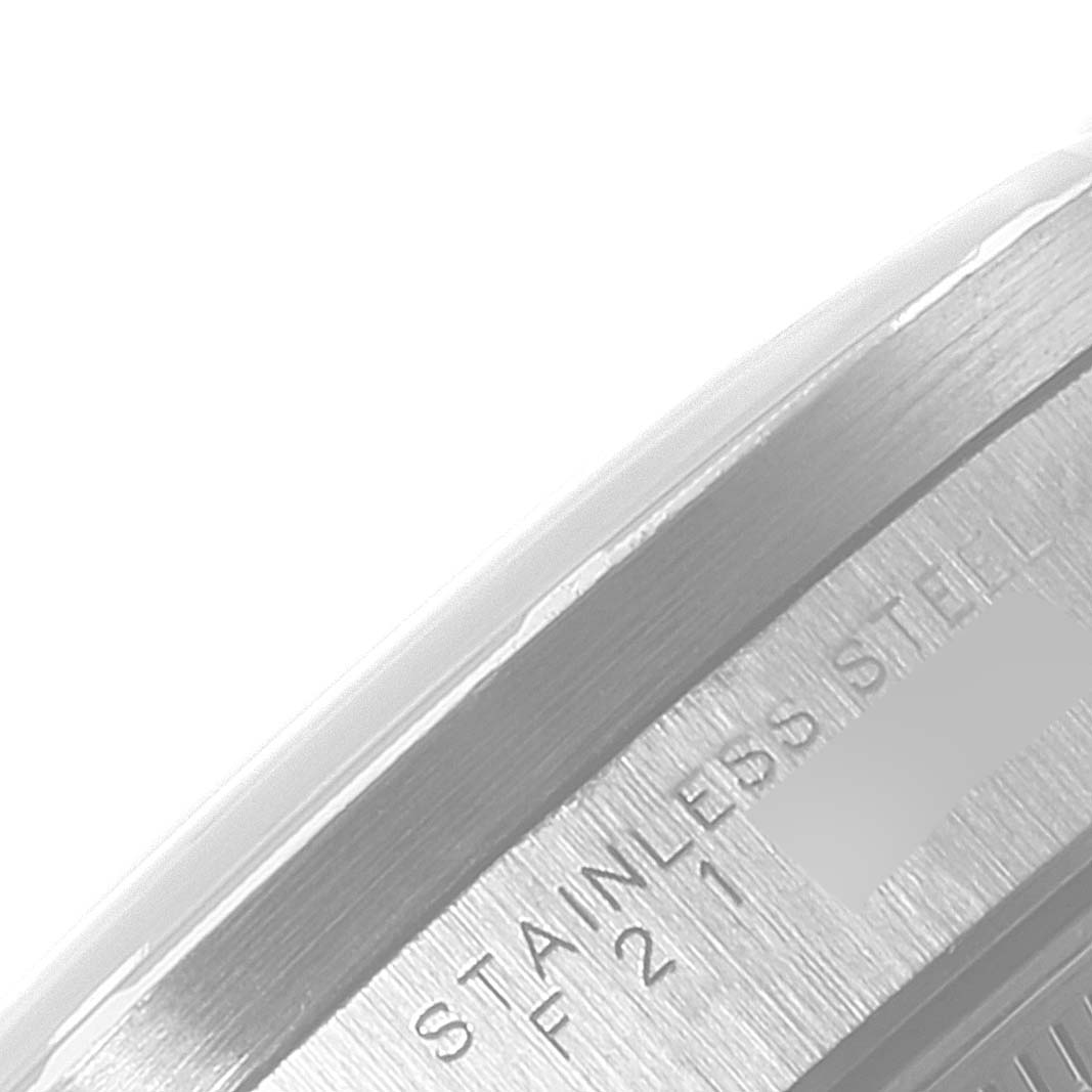 This image shows a close-up of the side engraving details on the stainless steel casing of a Rolex Air-King 14010 Men's Stainless Steel Silver Dial 14010 Men's Stainless Steel Silver Dial watch.