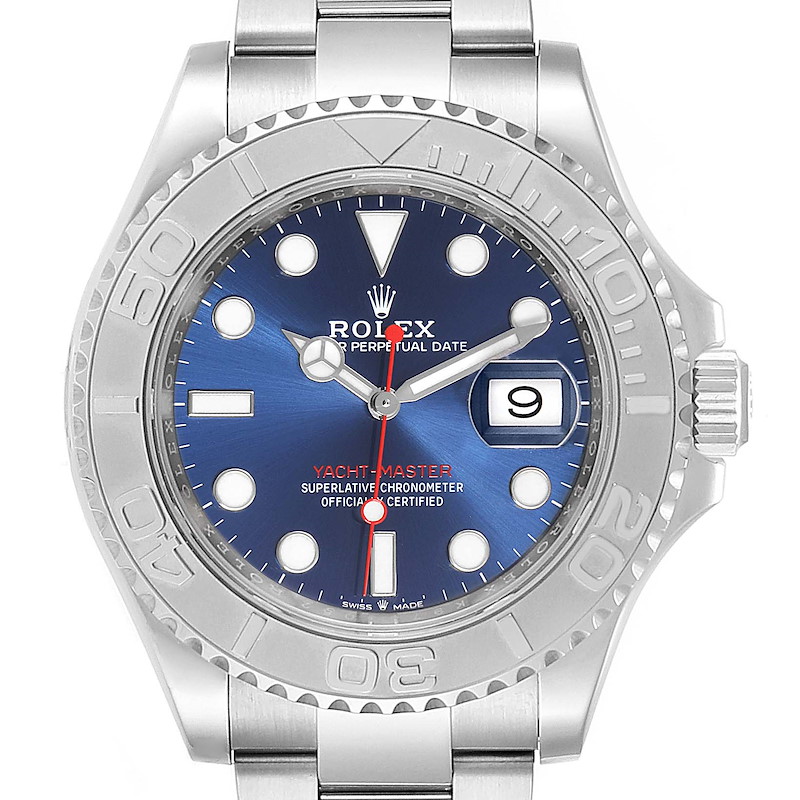 Rolex Yachtmaster Steel Platinum Blue Dial Mens Watch 126622 SwissWatchExpo