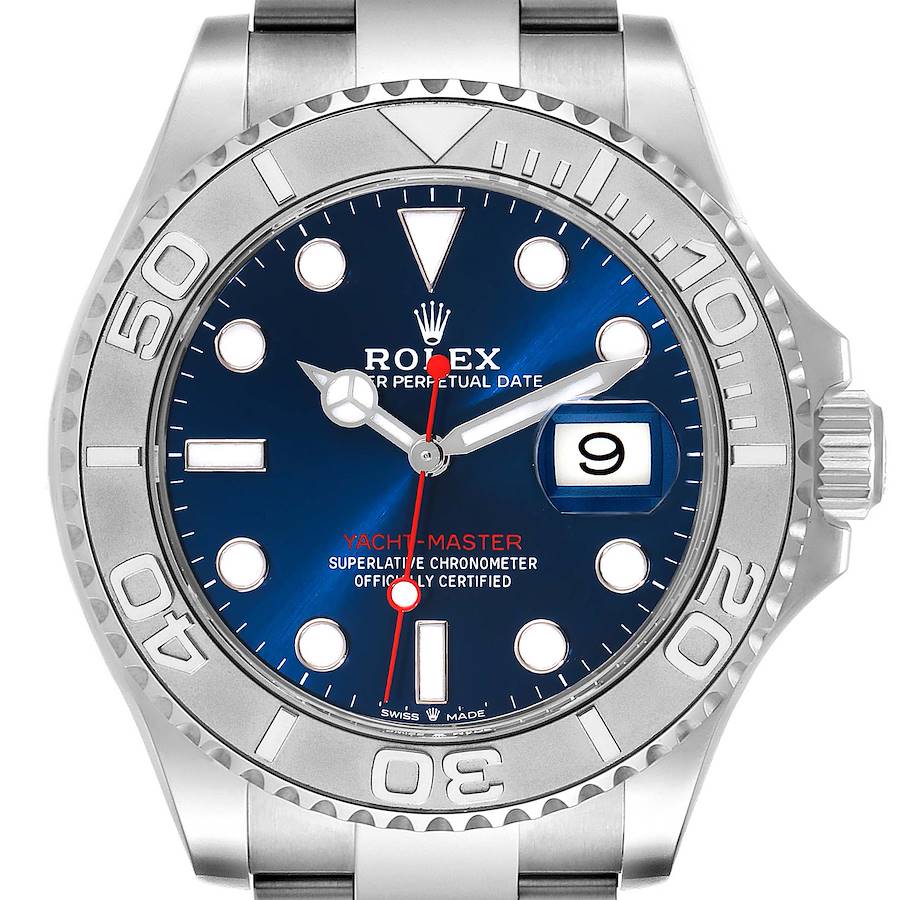 Rolex Yachtmaster Steel Platinum Blue Dial Mens Watch 126622 Unworn SwissWatchExpo