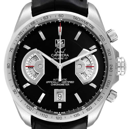Photo of Tag Heuer Grand Carrera Black Dial Automatic Mens Watch CAV511A Box Card