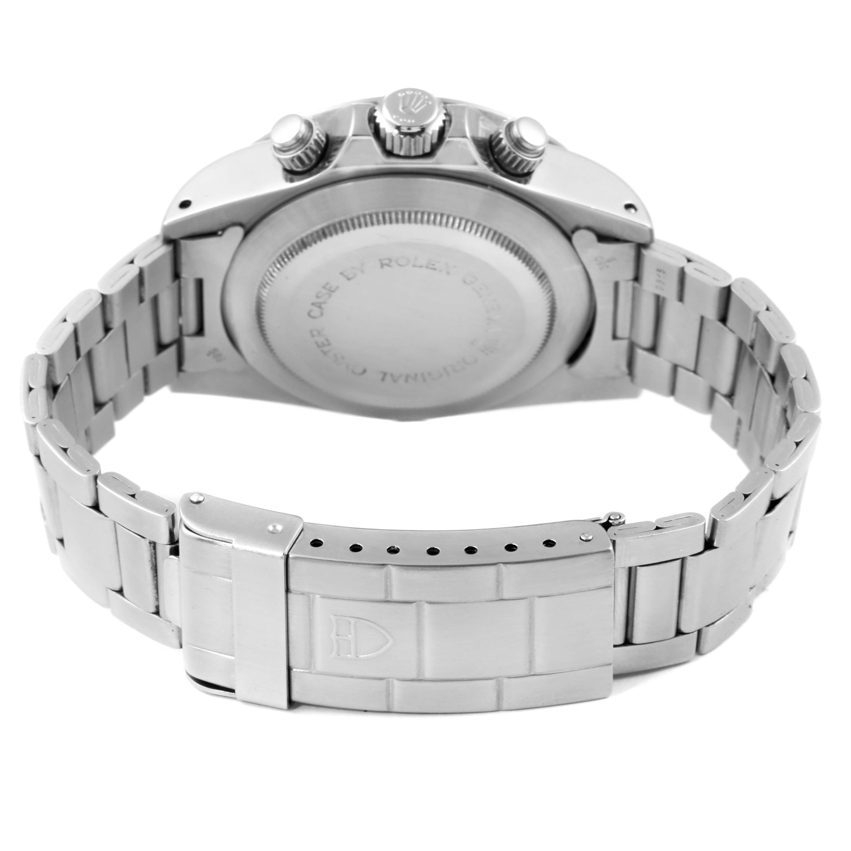 This image shows the back case, bracelet clasp, and crown side of the Tudor Prince 79180 Men's Stainless Steel Silver Dial 79180 Men's Stainless Steel Silver Dial watch.