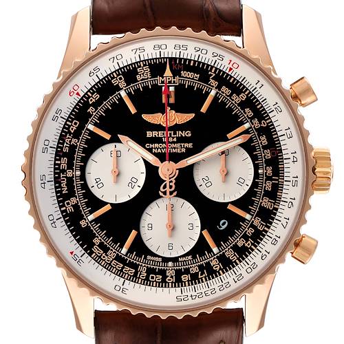 Photo of Breitling Navitimer 01 Rose Gold Black Dial Mens Watch RB0120