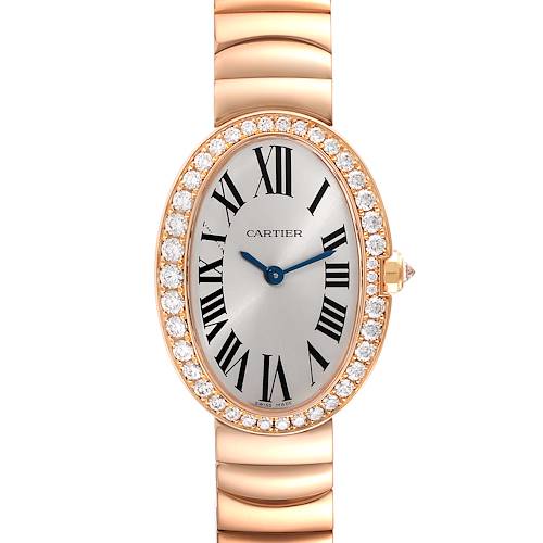 Photo of Cartier Baignoire 18K Rose Gold Diamond Ladies Watch WB520002 Unworn