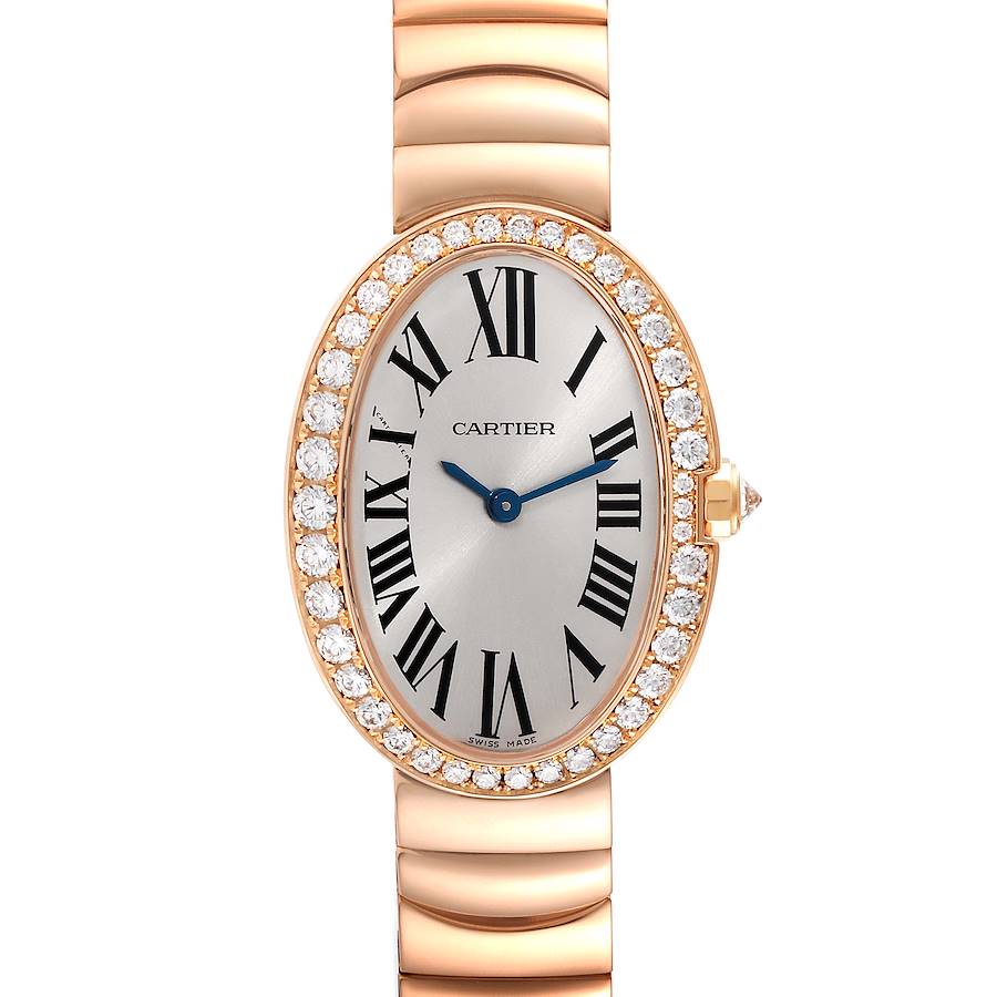 Cartier Baignoire 18K Rose Gold Diamond Ladies Watch WB520002 Unworn SwissWatchExpo