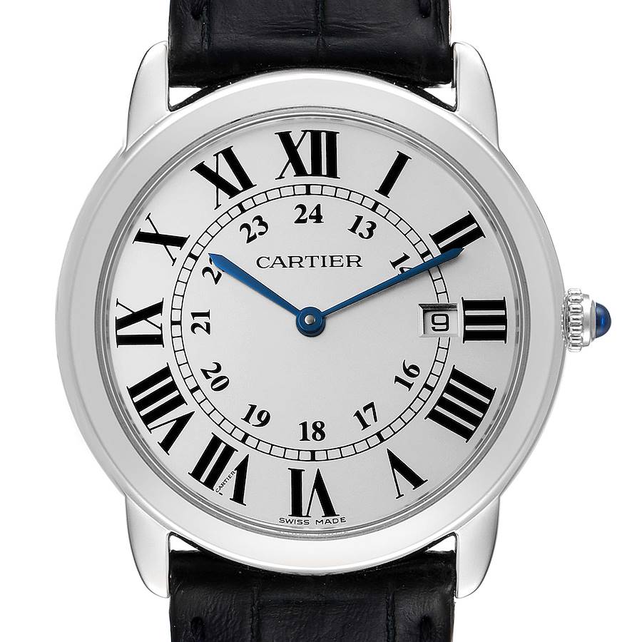 Cartier Ronde Solo Large Silver Dial Steel Unisex Watch W6700255 SwissWatchExpo