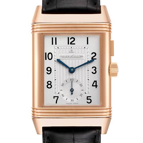 Photo of Jaeger LeCoultre Reverso Duo Rose Gold Mens Watch 272.2.54 Box Papers