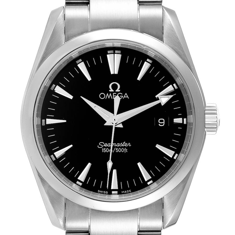 Omega Seamaster Aqua Terra 36 Black Dial Steel Mens Watch 2518.50.00 Card SwissWatchExpo