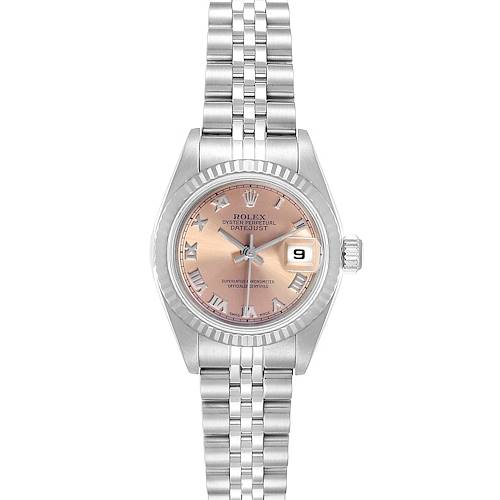 Photo of Rolex Datejust Steel White Gold Salmon Dial Ladies Watch 79174 Box Papers