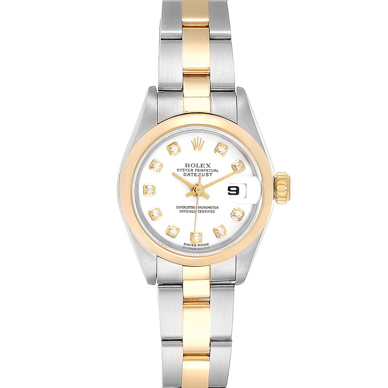 Rolex Datejust Steel Yellow Gold Diamond Ladies Watch 79163 Box Papers SwissWatchExpo