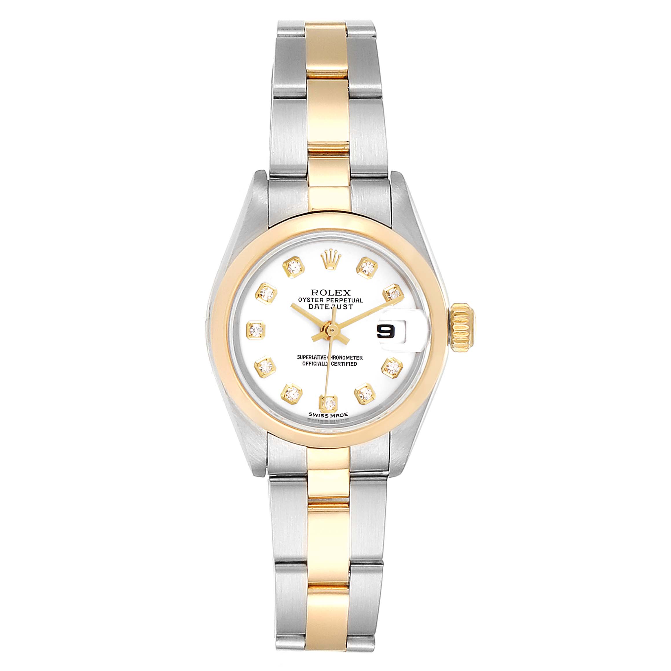 Rolex Datejust Steel Yellow Gold Diamond Ladies Watch 79163 Box Papers ...