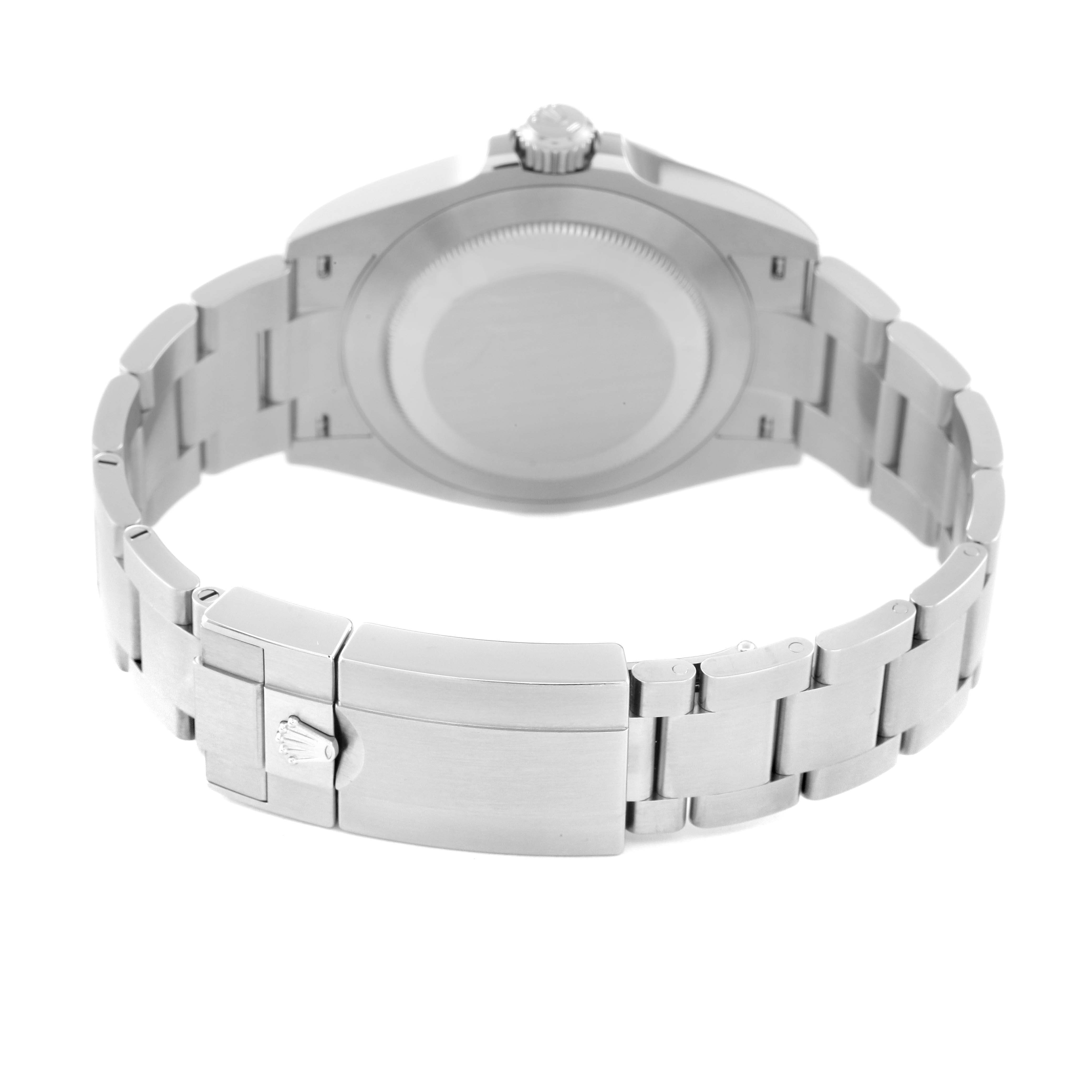 The image shows the back view of a Rolex Air-King 126900 Men's Stainless Steel Black Dial 126900 Men's Stainless Steel Black Dial watch, focusing on the stainless steel bracelet and clasp.