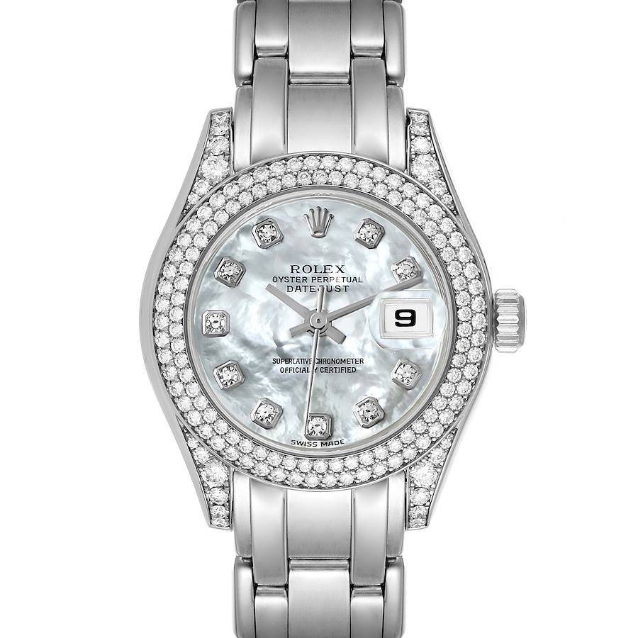 Rolex Pearlmaster White Gold MOP Diamond Ladies Watch 69359 SwissWatchExpo