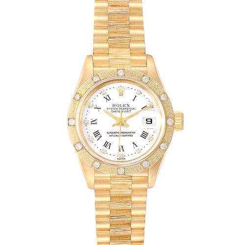 Photo of Rolex President Datejust Yellow Gold Diamond Ladies Watch 69288
