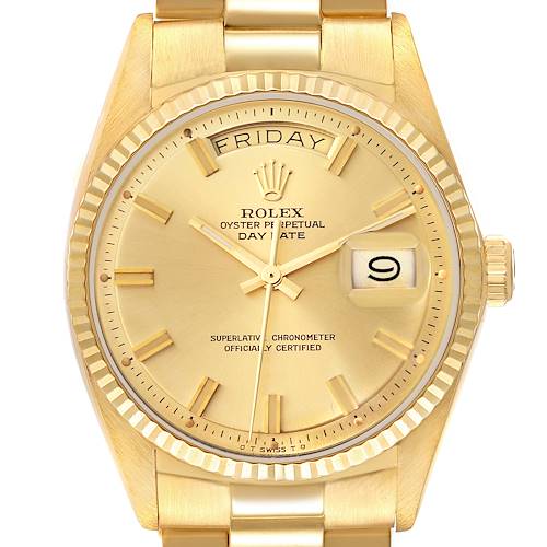 Photo of Rolex President Day-Date 36mm Yellow Gold Vintage Mens Watch 1803