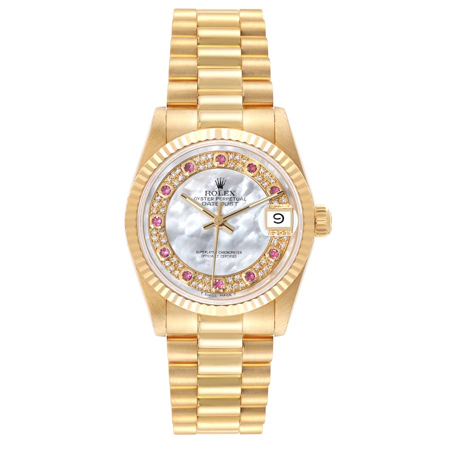 Rolex Datejust 31 68278 Wristwatch - Black MOP Diamond