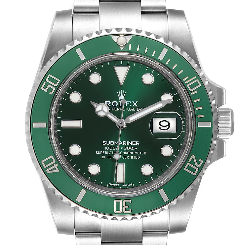 Rolex Submariner Hulk Green Dial Bezel Mens Watch 116610LV  SwissWatchExpo