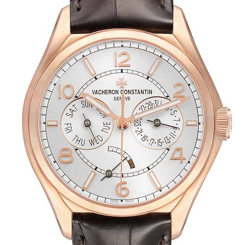Photo of Vacheron Constantin FiftySix Day-Date Silver Dial Rose Gold Watch 4400E Box Card