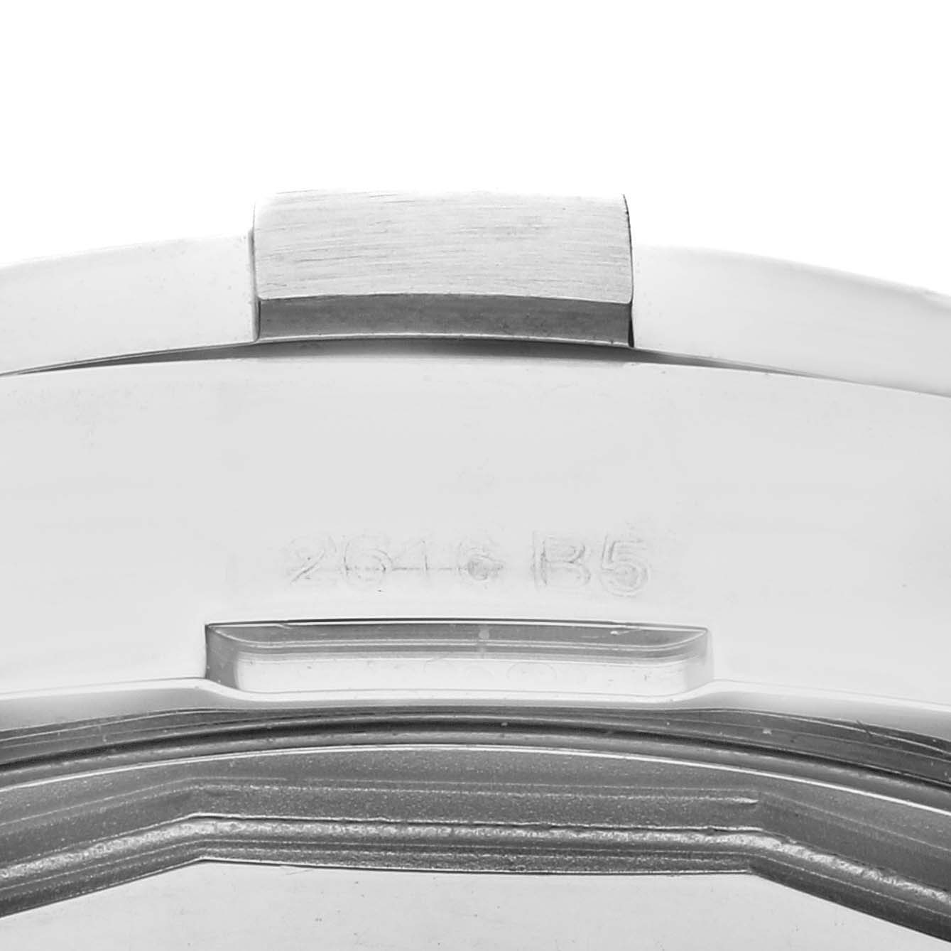 This image shows a close-up of the side of a Breitling Avenger A32390 Men's Stainless Steel Black Dial A32390 Men's Stainless Steel Black Dial watch, focusing on the case and part of the bezel.