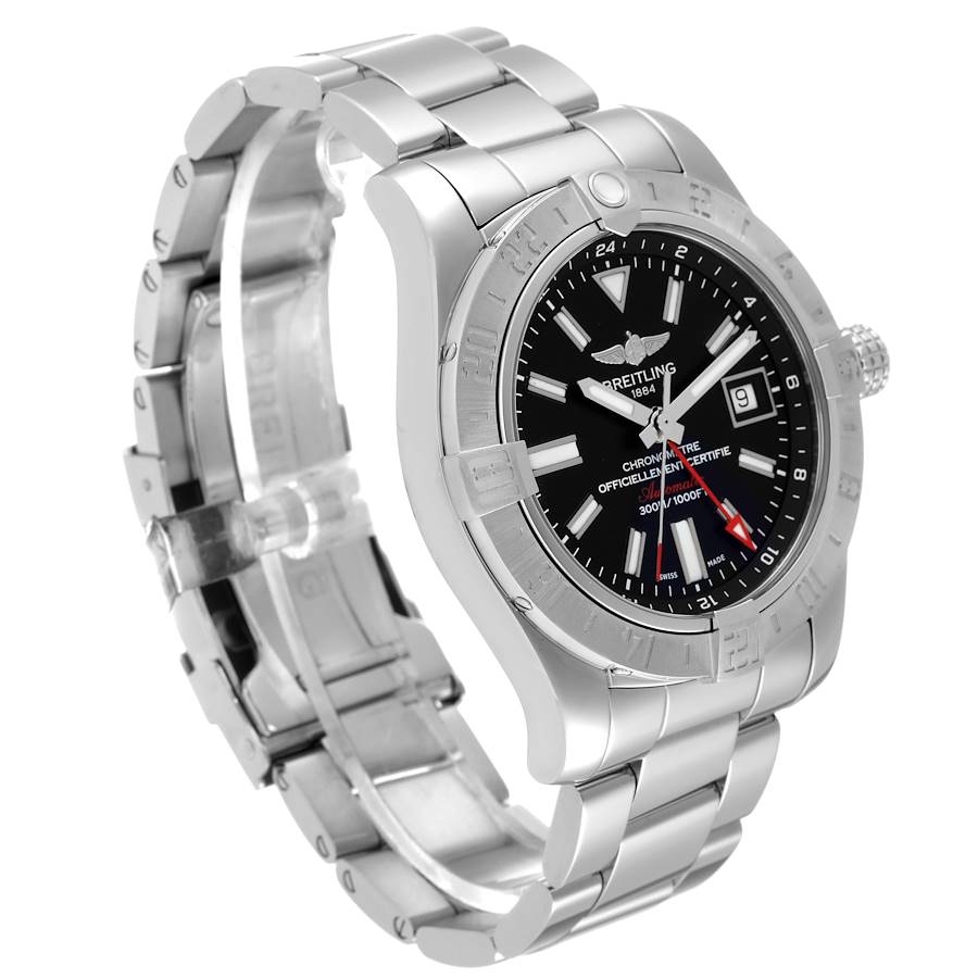 Breitling avenger 2 hot sale gmt black steel