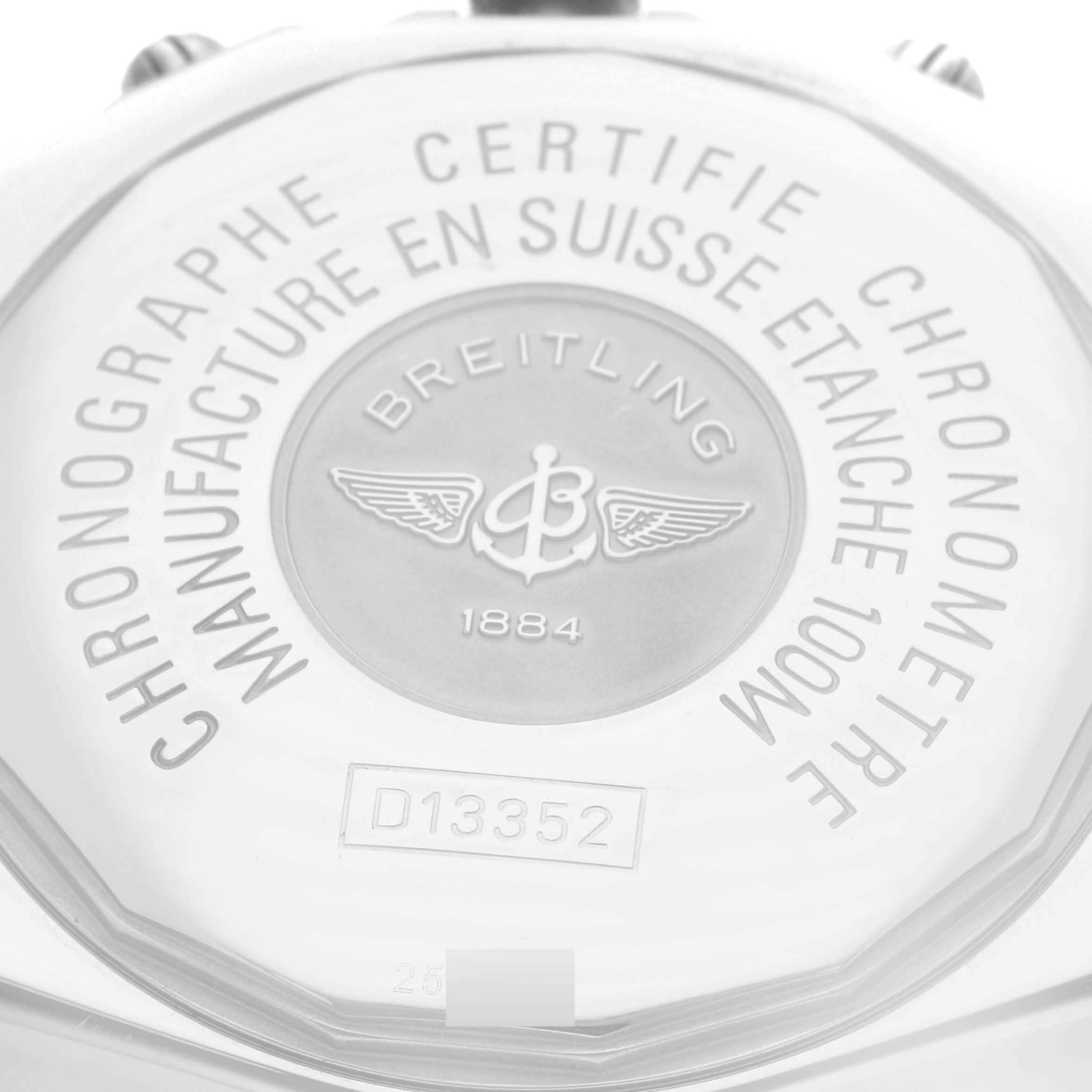 This image shows the back case of a Breitling Chronomat D1335212/A538 Men
s Stainless Steel White Dial D1335212/A538 Men
s Stainless Steel White Dial watch.