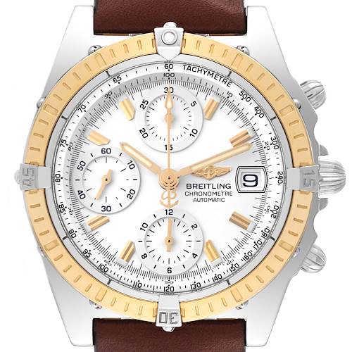 Photo of Breitling Chronomat Steel Yellow Gold Mens Watch D13352 Box Papers