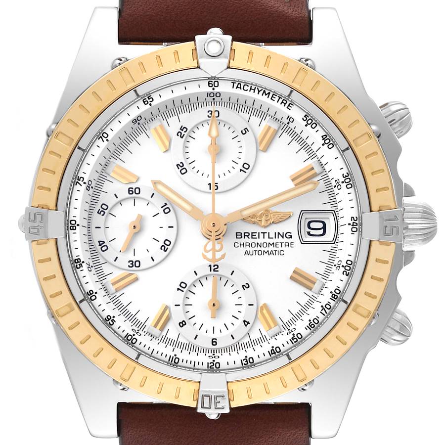 Breitling Chronomat Steel Yellow Gold Mens Watch D13352 Box Papers SwissWatchExpo