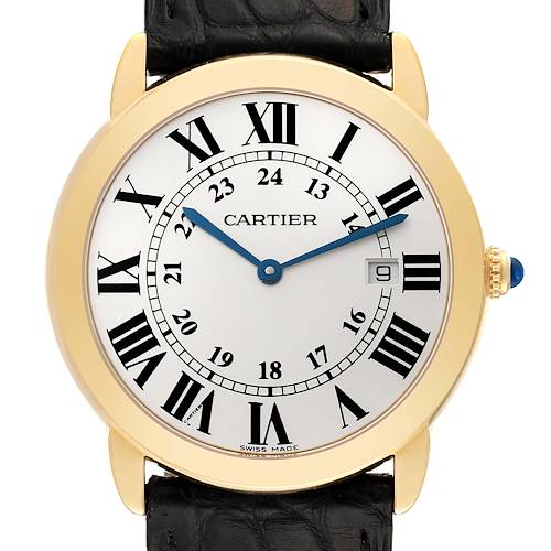 Photo of Cartier Ronde Solo 36mm Large Yellow Gold Steel Mens Watch W6700455 Unworn