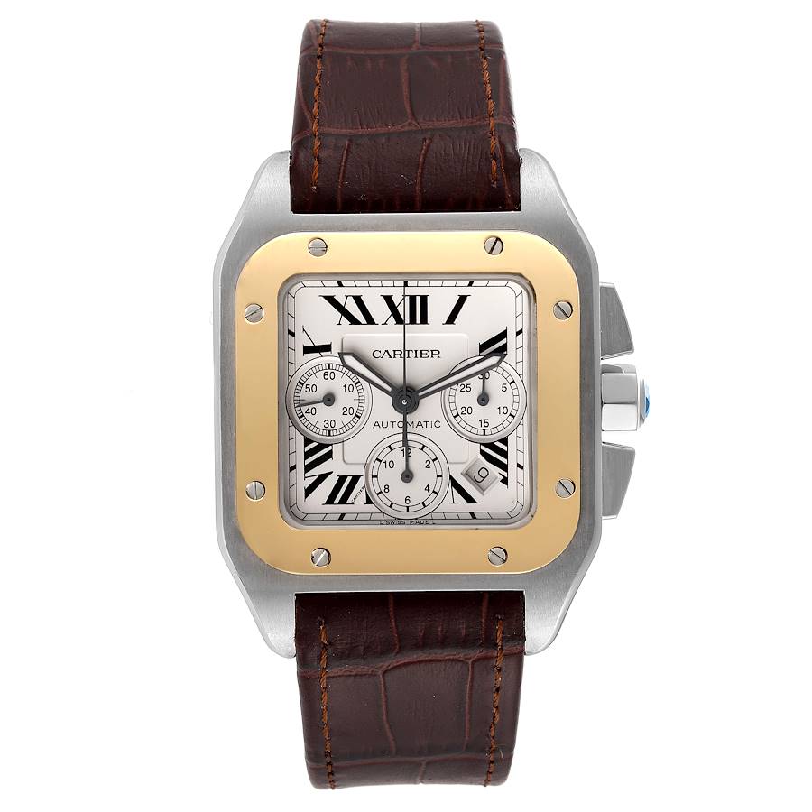 Santos 100 Xl Cartier Santos Stainless Steel Watch Cartier Santos