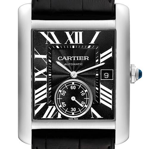Photo of Cartier Tank MC Black Dial Automatic Steel Mens Watch W5330004